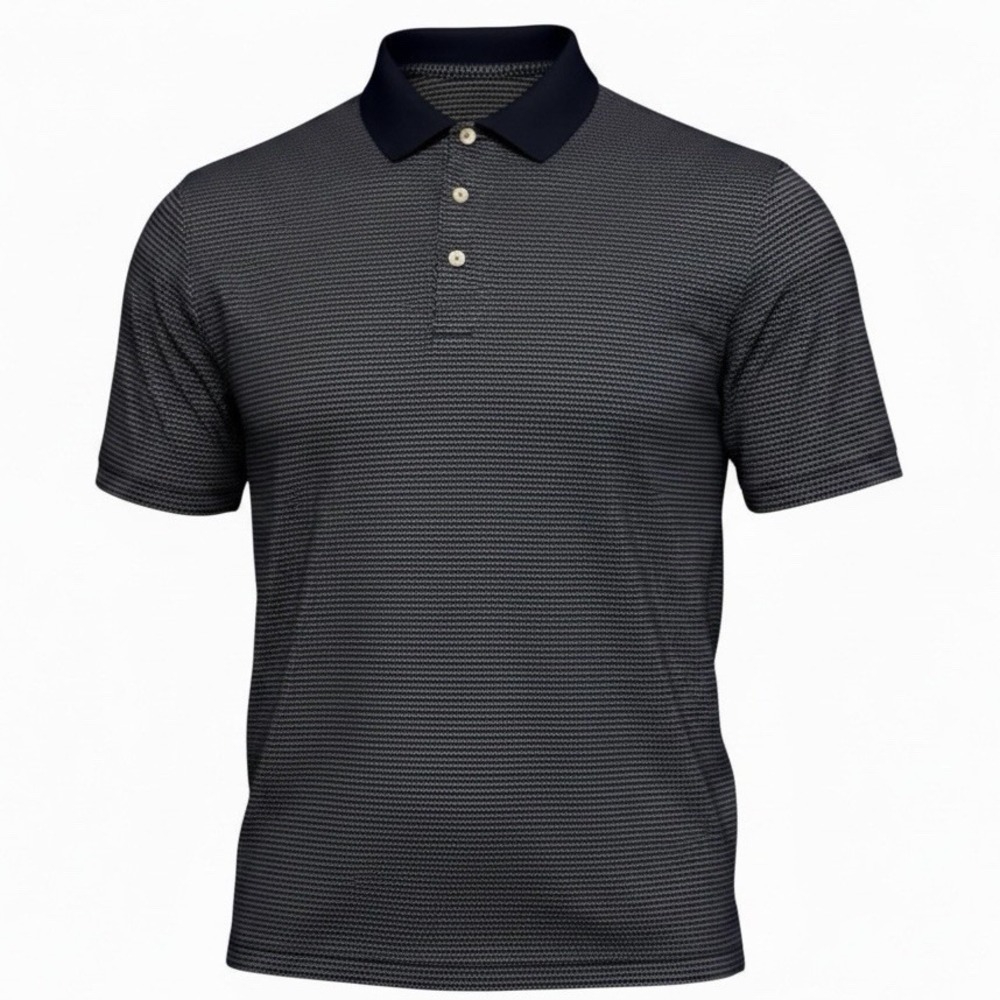 Peter Millar Cotton Knit Polo Shirt Navy Blue Men's Size XL